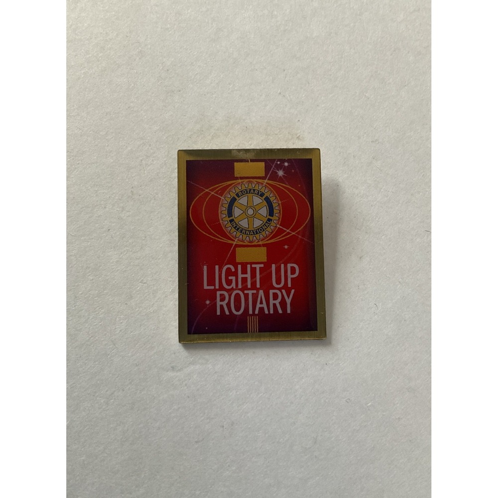 Rotary International Club Light Up Rotary Lapel Pin Tie Tac Russell-Hampton